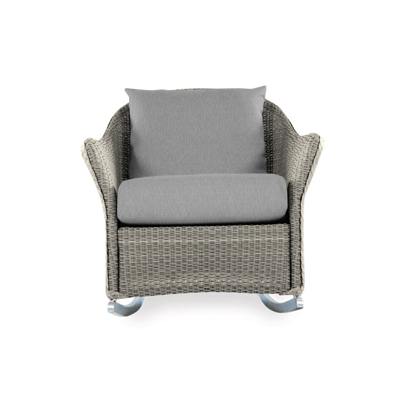 Weekend Retreat Outdoor Rocker Chair, Pewter, Charlotte Sparrow