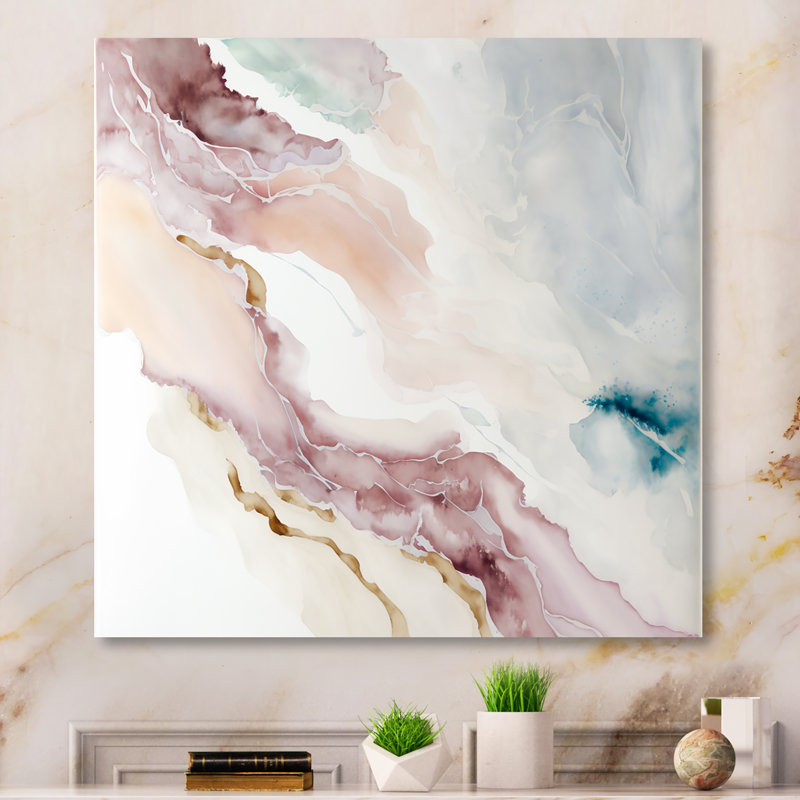 «Sudden Solitude In Elevated Blush III», reproduction sur toile, L 16 po x H 16 po, Toile tendue