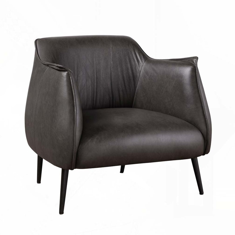 Faux Leather Upholstery Accent Chair