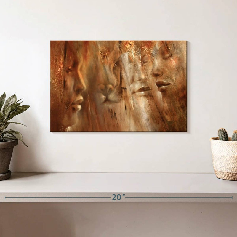 Leisha Faces II, 8" H x 12" W