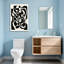 Motif géométrique abstrait noir et blanc-1675847609