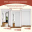 Porte accordéon pliante en PVC/vinyle 36 po x 80 po, blanche-123817597-88926331