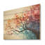 Érable abstraction colorée I - Arbre érable, art sur bois de pin naturel-154746464