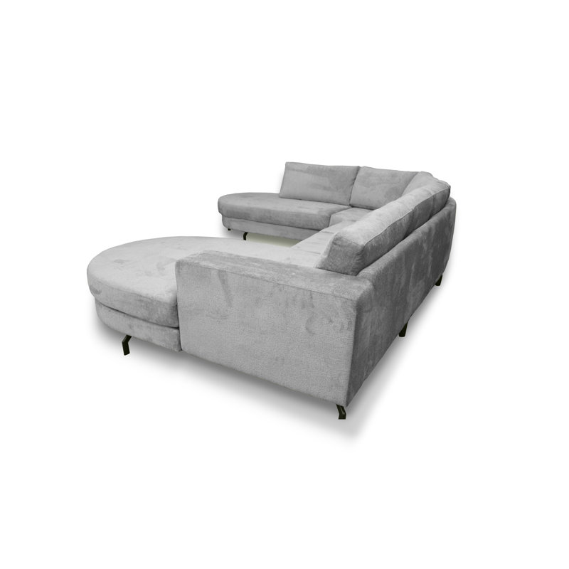 6 Seater Corner Sofa , White, Left Hand Facing