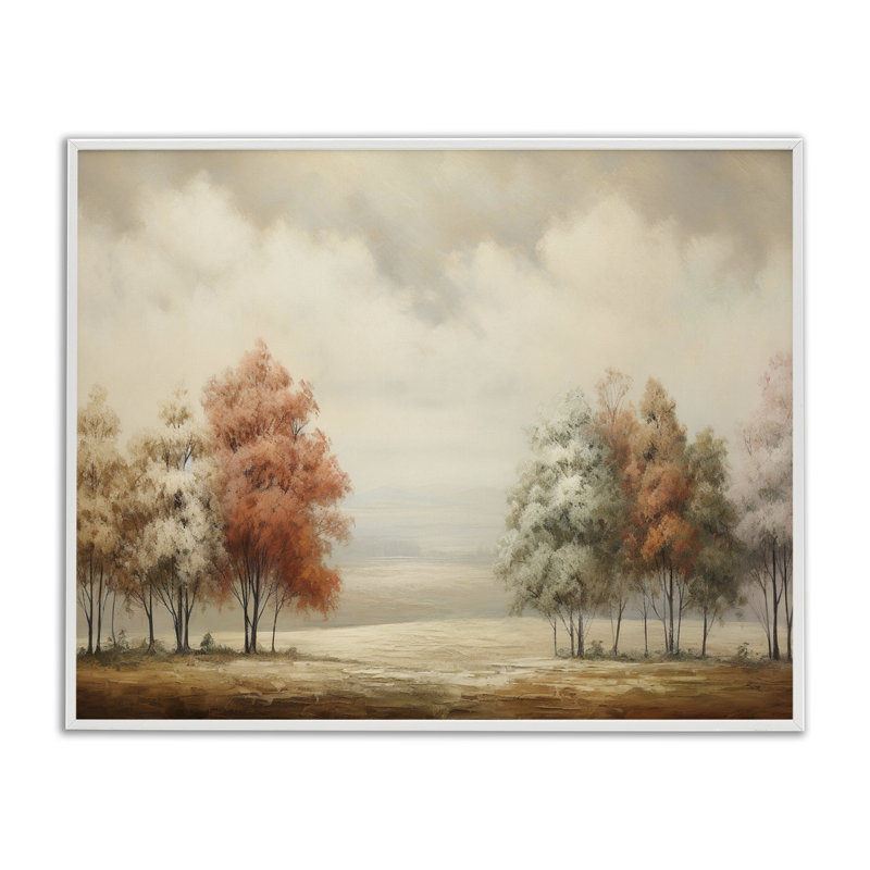 «Mute Autumn», giclée encadrée par Franklyn Gregory, H 16 po x l 20 po, Estampe numérique encadrée blanc bord de mer