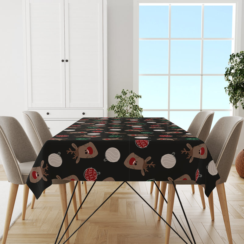 Nappe de Noël abstraits Brasstown, L 90 po x l 60 po