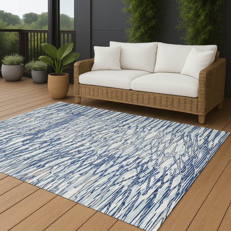 Machine Washable Indoor/Outdoor Chantille ACN2771 Modern Rug, Baltic, 9' x 12'