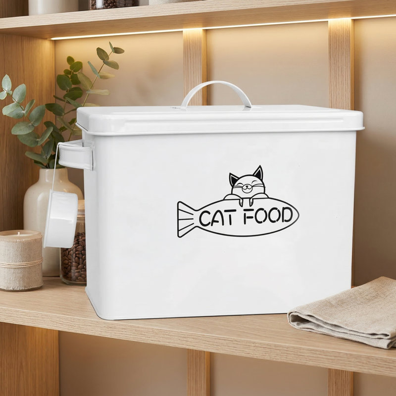 Contenant alimentaire pour ferme Farmhouse, capacité de 12 à 13 lb, hermétique avec couvercle et pelle, durable, excellent cadeau pour les propriétaires d'animaux de compagnie