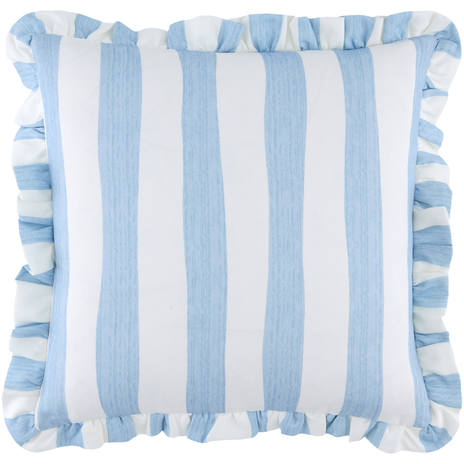 Debbie Reversible Throw Pillow, Orange Striped, Square 22"