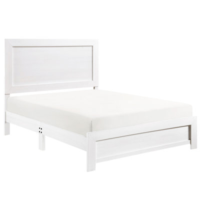 Chambre à coucher, grand lit en blanc, en bois et rails, tête de lit, tête de lit composée de rails