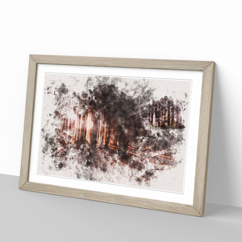 Forest View Vol.2 - Picture Frame Painting, 48cm H x 65cm W x 2cm D, Oak