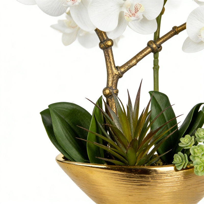 Arrangement floral artificiel, Blanc