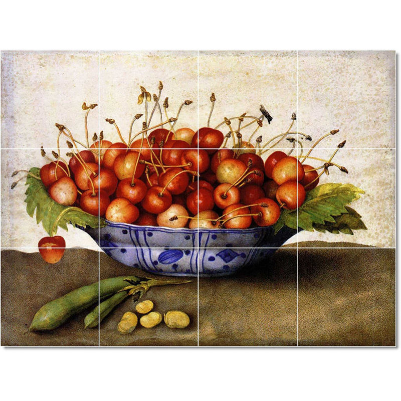Carreau de céramique décorative 18 po x 24 po 6 po x 6 po, Giovanna Garzoni W22451