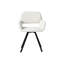 Ensemble de deux chaises de salle à manger en acier et tissu beige et noir