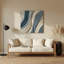 Art mural en métal gris ivoire DiagonalStripes-805218495