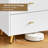 30.7"W 5 Drawer Dresser with LED Lights, 39"H Tall Chest Of Drawers For Bedroom & Wardrobe Closet Island With Tempered Glass Top & Jewelry Dresser & Glass Dresser, White-2130187983