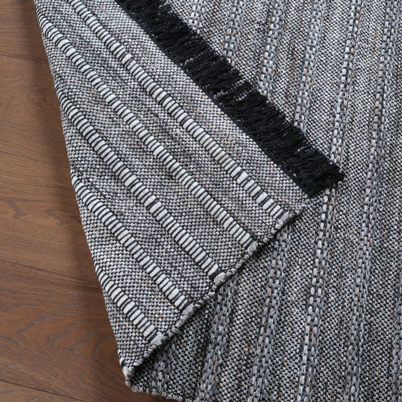 Torre Area Rug in Black/Gray/Brown, Rectangle 2' x 3'