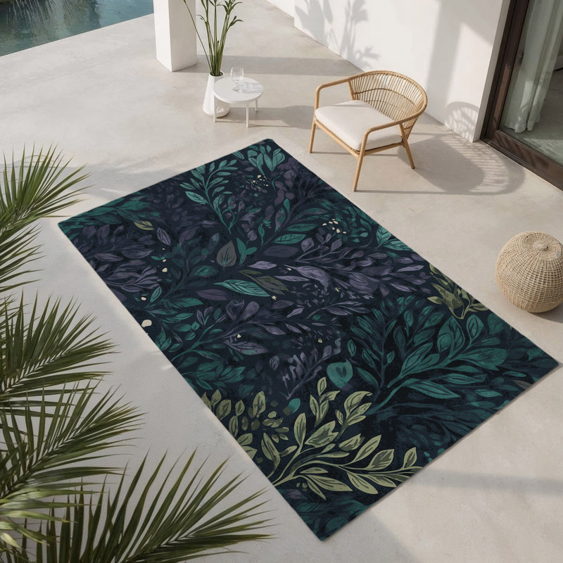 Tapis intérieur et extérieur Verdant Horizon, Rectangle 1 pi 6 po x 2 pi 6 po