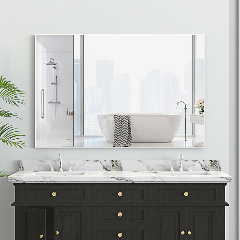 48"X32" Oversized Modern Rectangle Bathroom Mirror