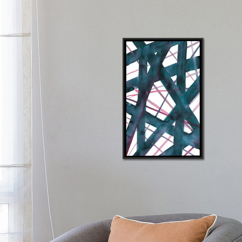 « fouillis ii », reproduction sur toile, H 26 po x l 18 po x P 1,5 po, Toile avec cadre noir, Pas de tapis