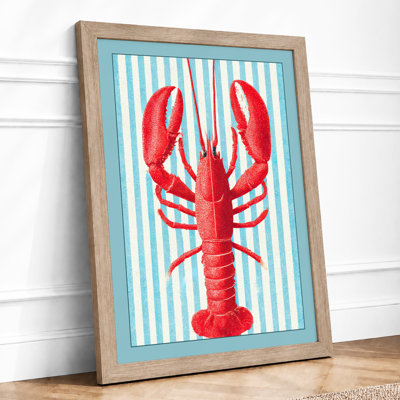 Striped Lobster Modern - Print