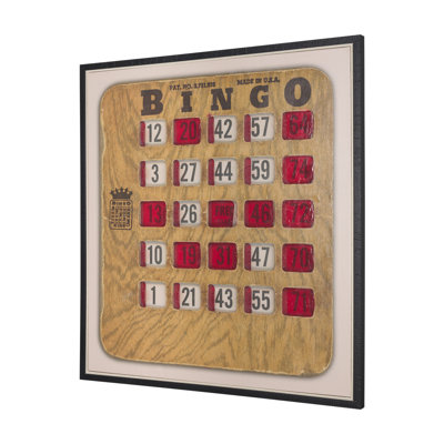 Chasing Numbers I Bingo Card By Mercana Studio A Hand Embellished Textured Framed Canvas