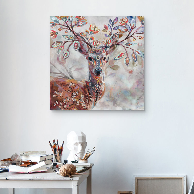 Boho Deer - impression sur toile tendue