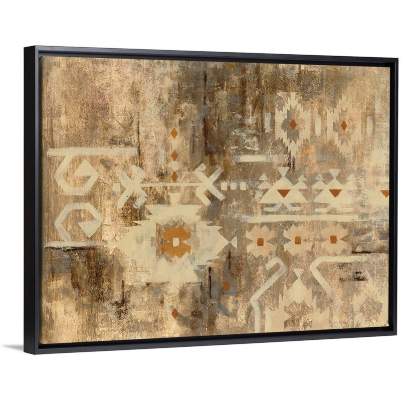Southwest Design III - reproduction sur toile, Cadre flottant noir, H 14 po x l 18 po x P 1,75 po