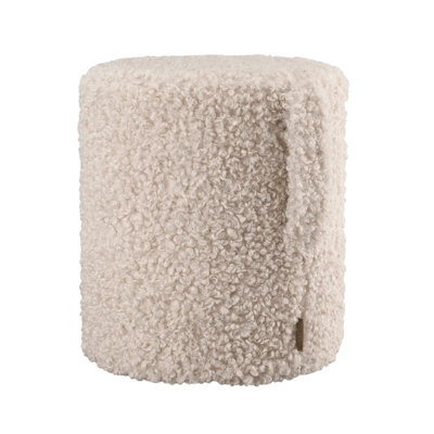 TEDDY Upholstered Pouf - Moonbeam (beige)