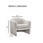 Chaise d'appoint contemporaine l 33,4 po, blanc-1876857741