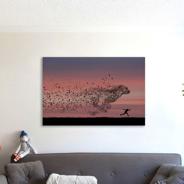 « né à be free » par dominic liam, reproduction de photo sur toile tendue, H 12 po x l 18 po x P 1,5 po