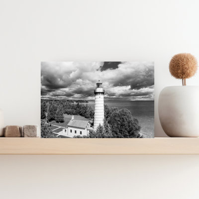 Phare de Cana Island, parc du comté de Cana Island, Door County, Wisconsin, États-Unis, art contemporain contemporain, paysage mural