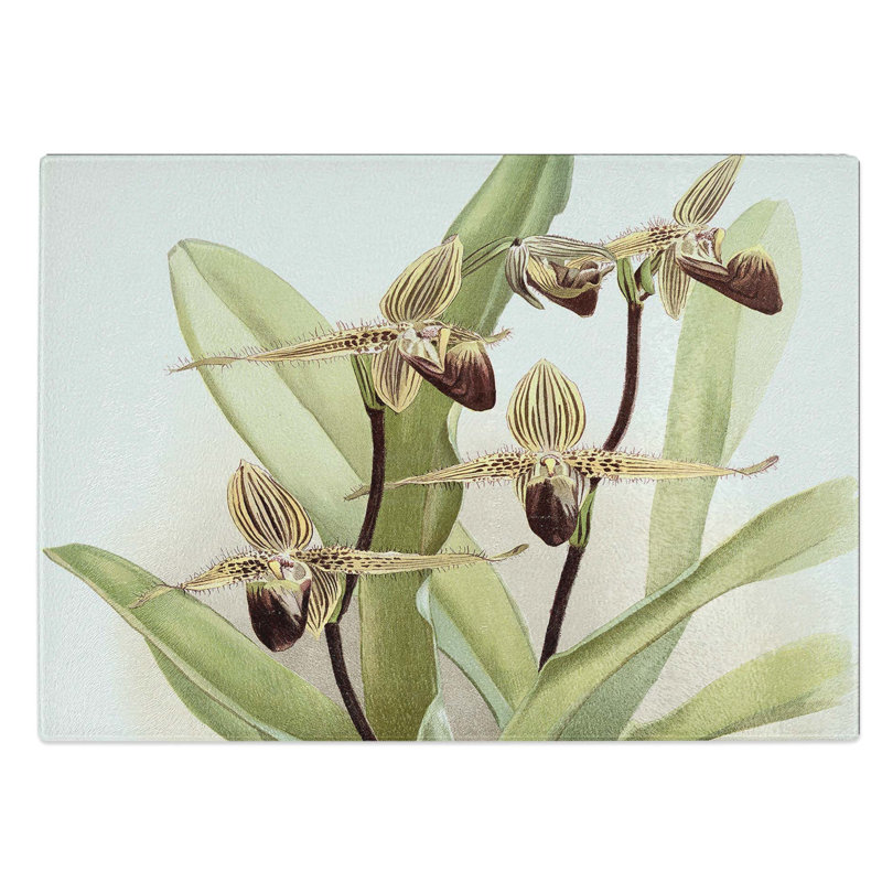 Glass Magnolia Flowers Illustration Tab.61 by Frederick Sander Chopping Board, 28.5 cm W x 20 cm L