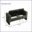 Modern Teddy Bed End Bench with Storage &amp; Arms | Olive Green | Storage-1156912553