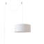 Lampe extensible 15 po - Acier nickel satiné, base en acier, abat-jour tambour en lin blanc, à intensité variable-132200888