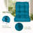 2 Piece 4" Thick Chair Cushion Indoor and Outdoor Seat / Back Cushions with Straps-381203176