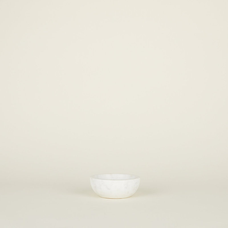 Simple Marble Decorative Bowl, 2.5" H x 6.5" W x 6.5" D, White