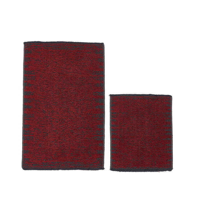 Ensemble de tapis de bain (2 pièces), Rouge, L 33,1 po x l 39,4 po