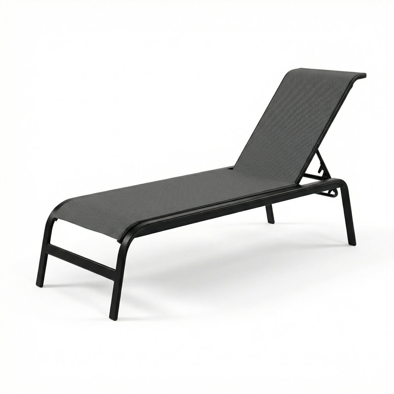 Chaise, Ninja Sling/Matte Black