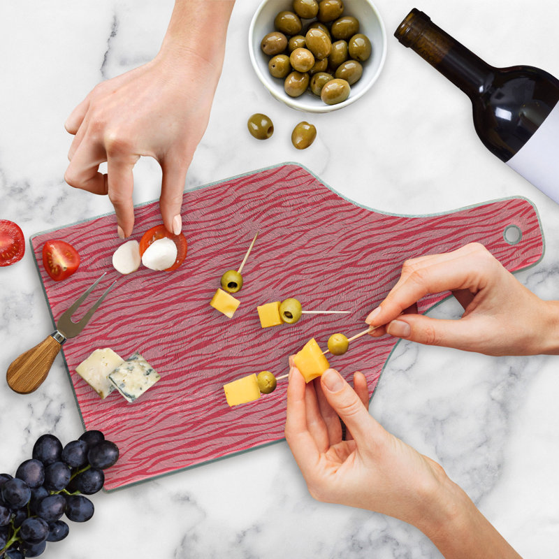 Planche à découper en verre trempé zébré Ambesonne