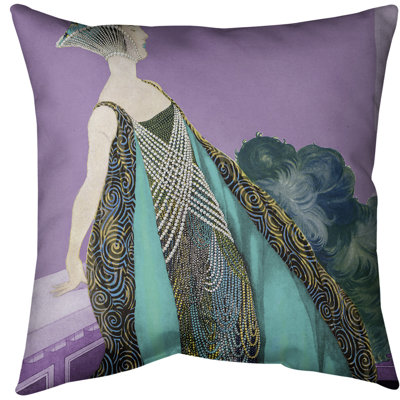 Insert de coussin décoratif en femme "art nouveau"
