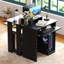 Petit bureau pour ordinateur portable avec tablettes de rangement Oveson 29,5 pouces, noir-1026836600