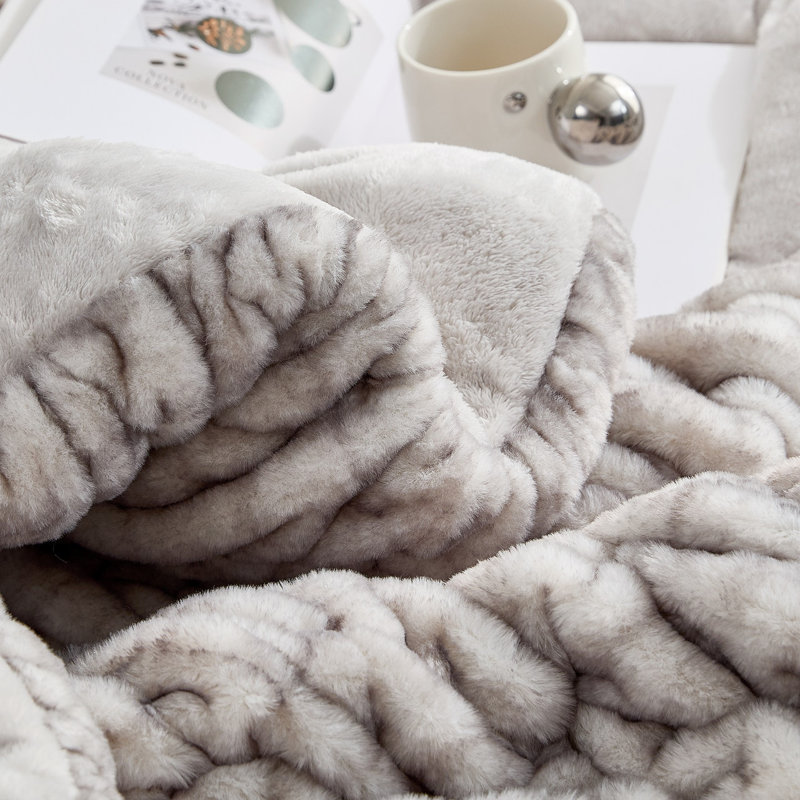 Ensemble d'édredon surdimensionné Wrinkle Rolls Chunky Bunny - Coma, Édredon pour lit simple TG + 1 taie décorative, Gris