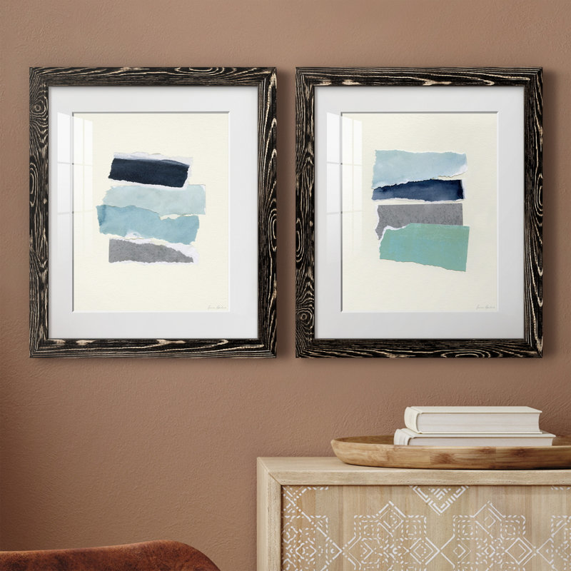 «Seaside Color Study II», reproduction encadrée de qualité supérieure - prête à être accrochée, H 20 po x l 17 po x P 1 po