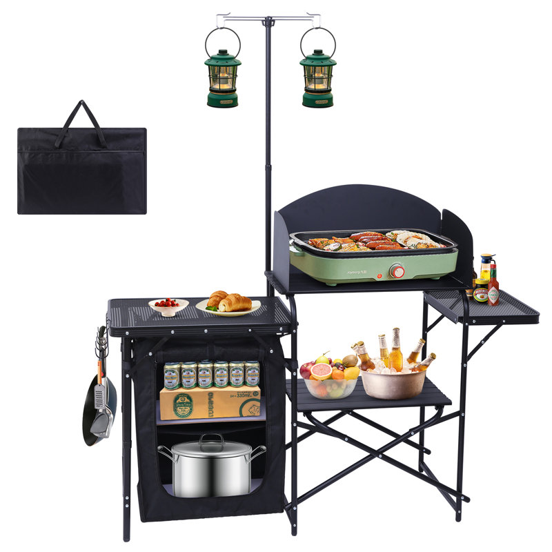 Table de camping, cuisine de camp, station de cuisson