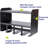 Montezuma 4-Bay Steel Wall-Mounted Power Tool Holder And Organizer With Shelf For Garage And Workshop