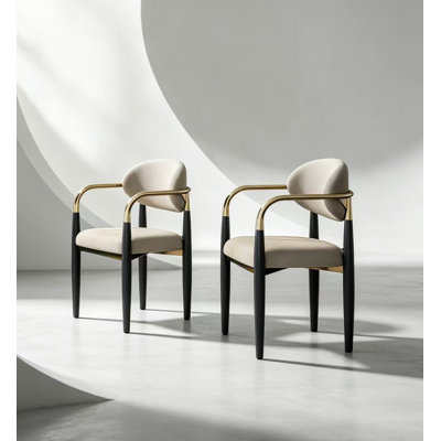 Modern Simple Ultra Fine Leather Backrest Dining Chair