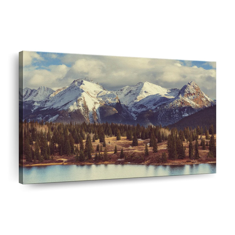 Impression sur toile Rocky Mountains, H 34 po x l 51 po x P 1,25 po