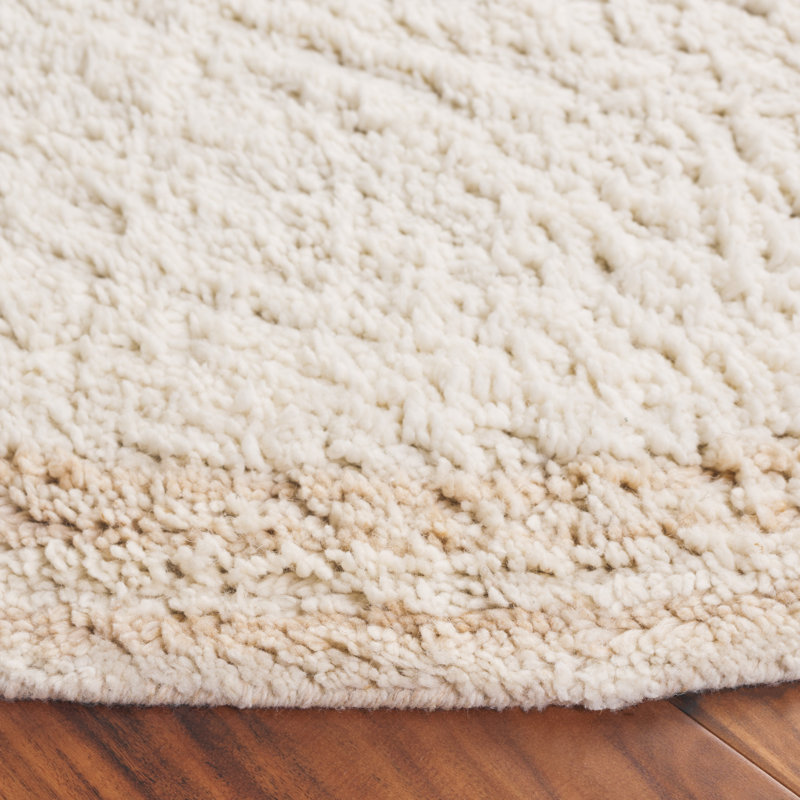 Aubert Tufted Wool Pile Rug, Round 6'