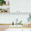 Carreau de mosaïque en pvc 10,5 po x 10,5 po en pvc blanc de style métro blanc